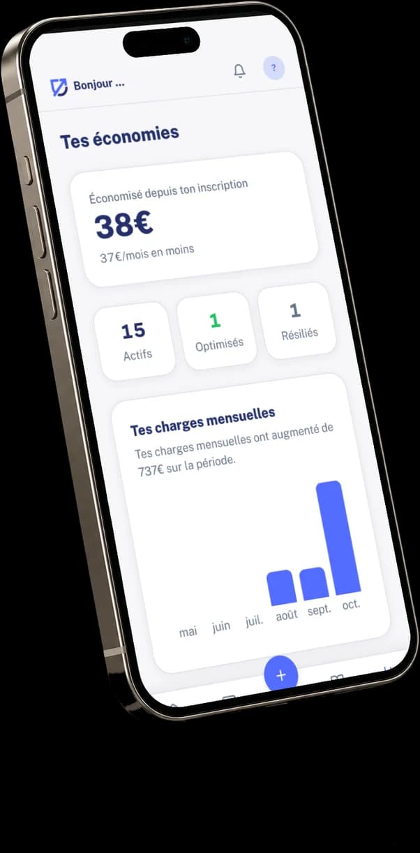 Un iPhone sur fond noir affichant les statistiques de SmartSaver